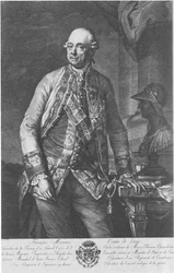 Copper Etching of Count Franz Moritz von Lacy